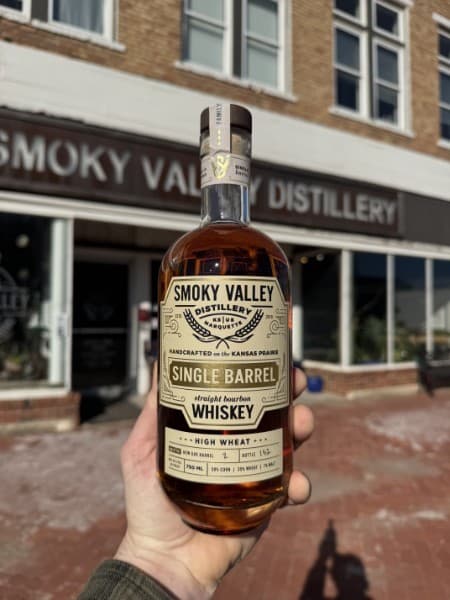 High Wheat Single Barrel Bourbon bottle — Smoky Valley Distillery