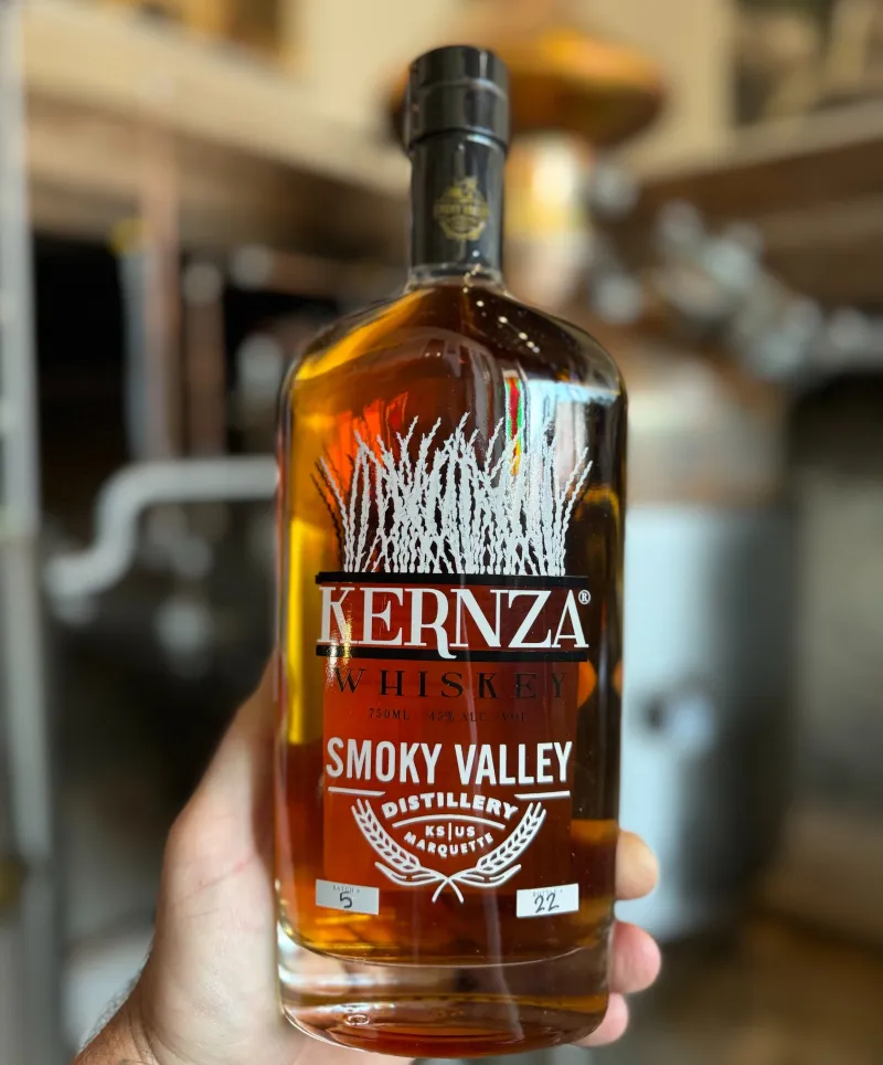 Kernza Whiskey bottle — Smoky Valley Distillery